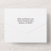 Kerstmis helemaal in één bruiloft all in one uitnodiging (Achterkant)