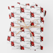 Kerstmis Heli Pilot Inpakpapier Vel (In situ)