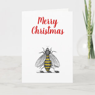 Kerstmis Heraldic  Bee Emblem C Feestdagen Kaart