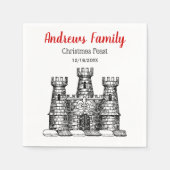 Kerstmis Heraldic Castle Emblem Crest C Servet (Voorkant)