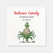 Kerstmis Heraldic Pineapple Crest Embleem Servet (Voorkant)