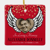 Kerstmis Herdenkingsfoto Memorief Keramisch Ornament (Voorkant)