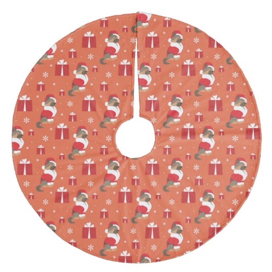 Kerstmis: herder en Cadeaus patroon Fleece Kerstboom Rok (Voorkant)