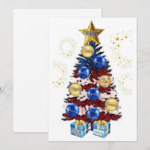 Kerstmis herstellen feestdagenkaart (Voorkant / Achterkant)