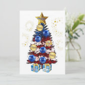 Kerstmis herstellen feestdagenkaart (Staand voorkant)