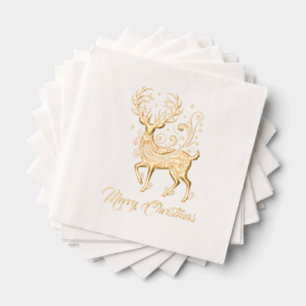 Kerstmis Hert Folie Servetten