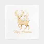 Kerstmis Hert Folie Servetten (Voorkant)