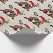 KERSTMIS HERT & GOUDEN VOGEL CADEAUPAPIER (Hoek)