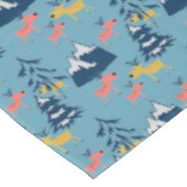 Kerstmis, herten, bos, kerstbomen, vakantie tafelkleed (Gekanteld)