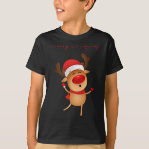 Kerstmis herten Cartoon Kerst T-shirt 