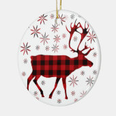 Kerstmis, herten, elanden, kanaribou, rode vleermu keramisch ornament (Links)