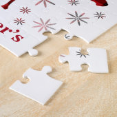 Kerstmis, herten, elanden, kanaribou, rode vleermu legpuzzel (Zijkant)