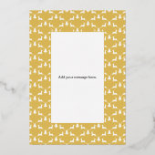 Kerstmis herten en boom fotocollage goud folie feestdagenkaart (Achterkant)