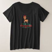Kerstmis Herten en Sterren T-Shirt (Design achterkant)