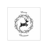 Kerstmis herten houten kunst stempel (Afrduk)