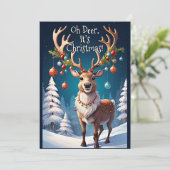 Kerstmis herten Kerst charme Feestdagenkaart (Staand voorkant)