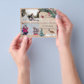 Kerstmis herten winter multi foto flyer met budget (Hand)