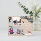 Kerstmis herten winter multi foto op een budget (Staand voorkant)