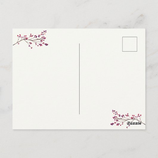 Kerstmis, herten, zuster en broer in het Briefkaar Briefkaart (Achterkant)