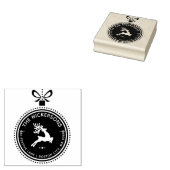Kerstmis hertenornament retouradres rubberstempel (Gestempeld)