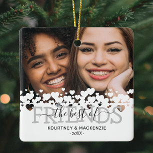 Kerstmis Het beste vriendenfoto Keramisch Ornament