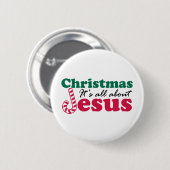 Kerstmis - Het gaat allemaal om Jezus Ronde Button 5,7 Cm (Voorkant /achterkant)