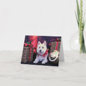 Kerstmis - het Hoogland van het Westen Terrier - Feestdagen Kaart (Voorkant)
