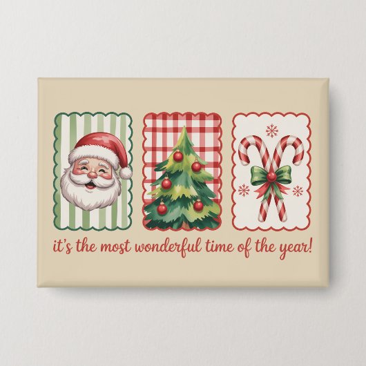 Kerstmis Het is de meest wonderbaarlijke tijd van Button (Voorkant)