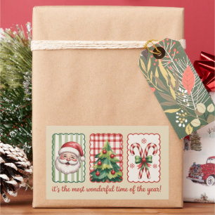 Kerstmis Het is de meest wonderbaarlijke tijd van  Rechthoekige Sticker