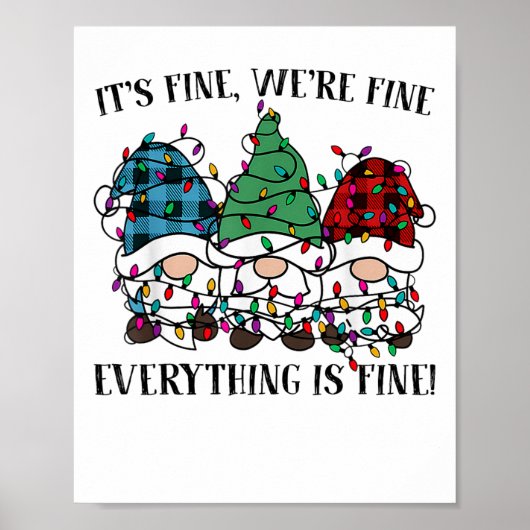 Kerstmis het is goed wij zijn prima alles is prima poster (Voorkant)