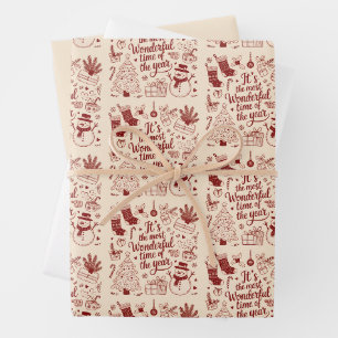 Kerstmis Het Is Het Leukste Tijd Van Het Jaar Inpakpapier Vel