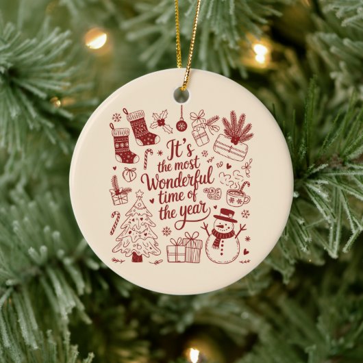 Kerstmis Het Is Het Leukste Tijd Van Het Jaar Keramisch Ornament (Boom)