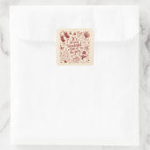 Kerstmis Het Is Het Leukste Tijd Van Het Jaar Vierkante Sticker (Tas)