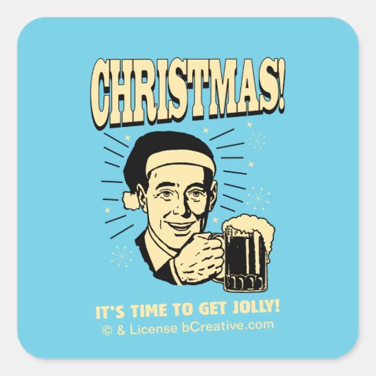 Kerstmis: Het is tijd om alleen te gaan Vierkante Sticker (Voorkant)
