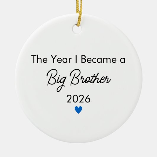Kerstmis Het Jaar Dat Ik Een Grote Broer Werd Keramisch Ornament (Voorkant)