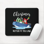 Kerstmis het leven is beter bij het meer bootliefh muismat (Met muis)