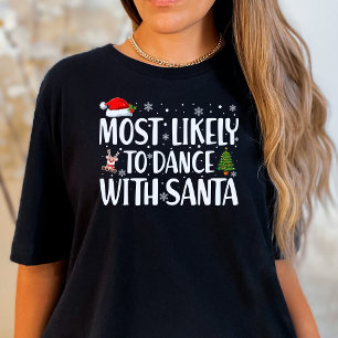 Kerstmis het meest waarschijnlijk om te dansen met t-shirt