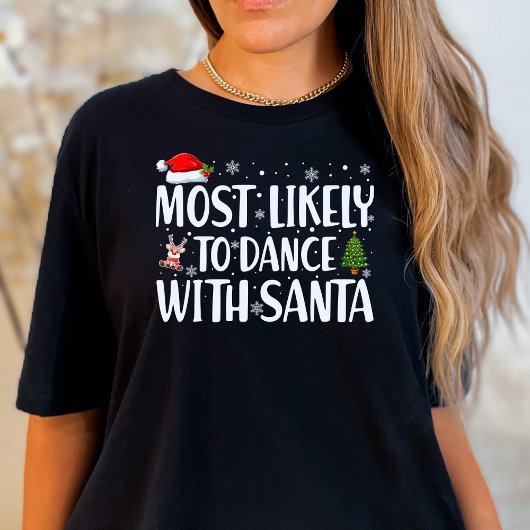 Kerstmis het meest waarschijnlijk om te dansen met t-shirt