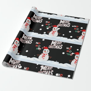 Kerstmis Het Snowman-omslagpapier Cadeaupapier