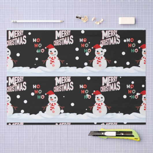 Kerstmis Het Snowman-tijdschrift Tissuepapier (Craft)