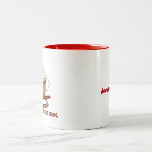 Kerstmis Hete Chocolade is Cool Tweekleurige Koffiemok (Center)