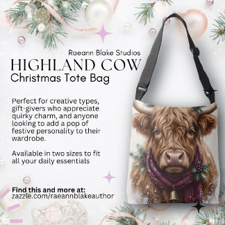 Kerstmis Highland Koe Tote Tas