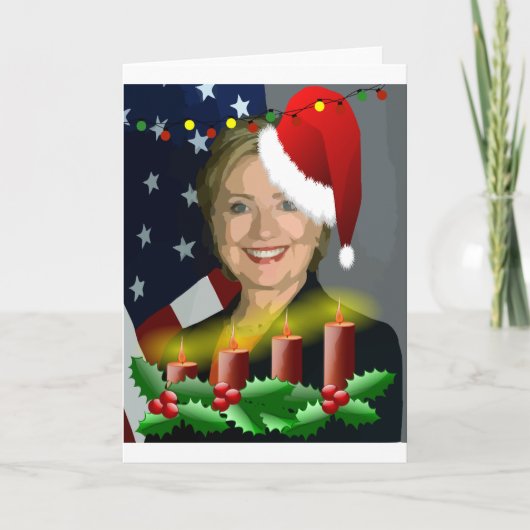 Kerstmis Hillary clinton Feestdagen Kaart (Voorkant)