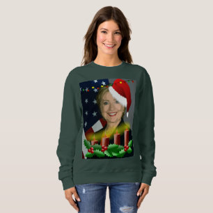 kerstmis hillary clinton womens sweatshirt