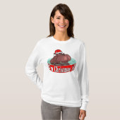 Kerstmis Hippopotamus T-shirt (Voorkant volledig)