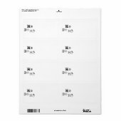 Kerstmis Ho Ho blanco, leuk retouradres Etiket (Full Sheet)