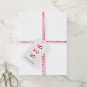 Kerstmis Ho Ho Gift Label Cadeaulabel (Met Touw)