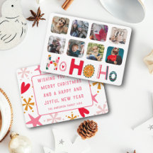 Kerstmis Ho Ho Ho 8 foto Kleurrijk  