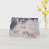 Kerstmis Ho Ho Ho Fun and Games Whimsical Kaart (Gele Bloem)