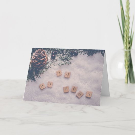 Kerstmis Ho Ho Ho Fun and Games Whimsical Kaart (Voorkant)